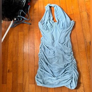 House of CB Blue Halter Dress